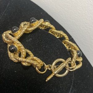 KENNETH JAY LANE Gold and Black Bracelet Vintage